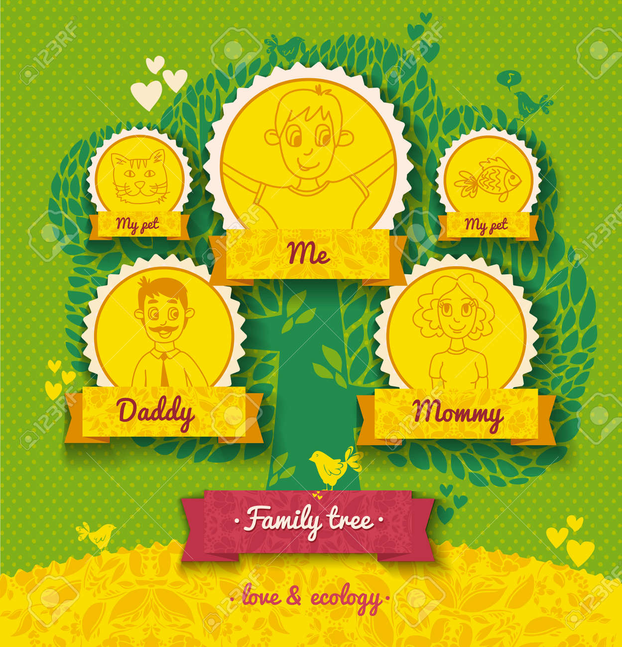 ecology vector template for a family tree use a template to family tree photo album