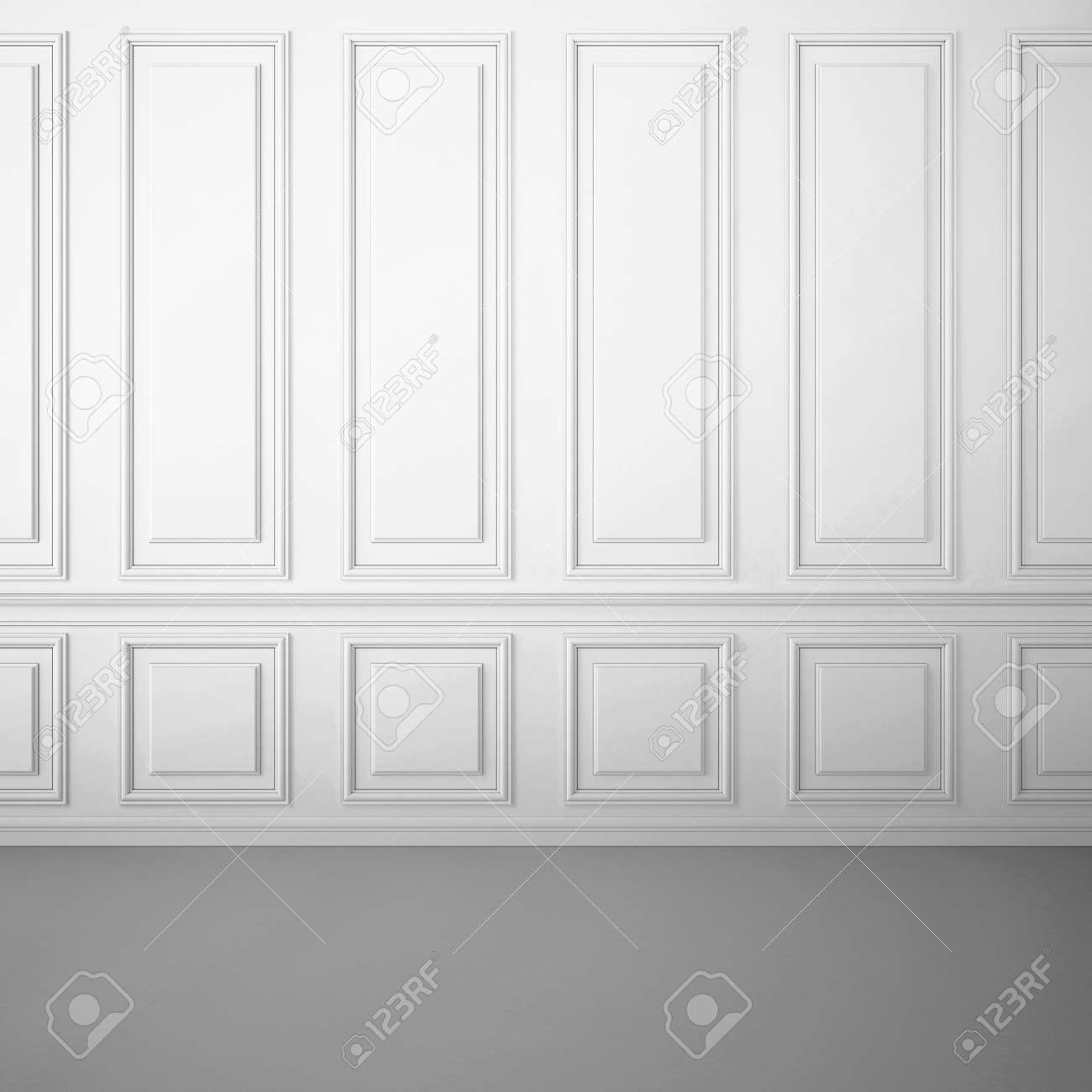 Int Rieur Blanc Classique Avec Moulures D Coratives Sur Le Mur Int Rieur Blanc Classique Avec Moulures D Coratives Sur Le Mur
