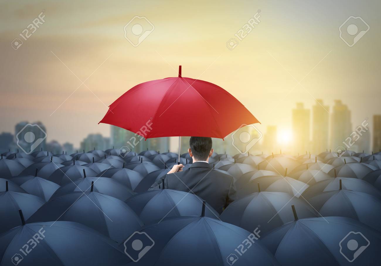 Black umbrella with red inside deals