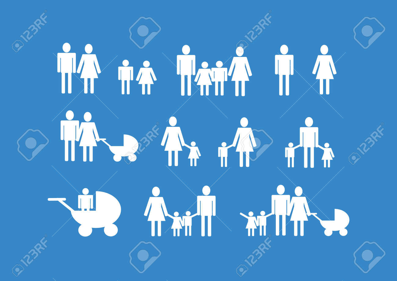 家族の人々 のアイコン ピクトグラム人のイラスト素材 ベクタ Image