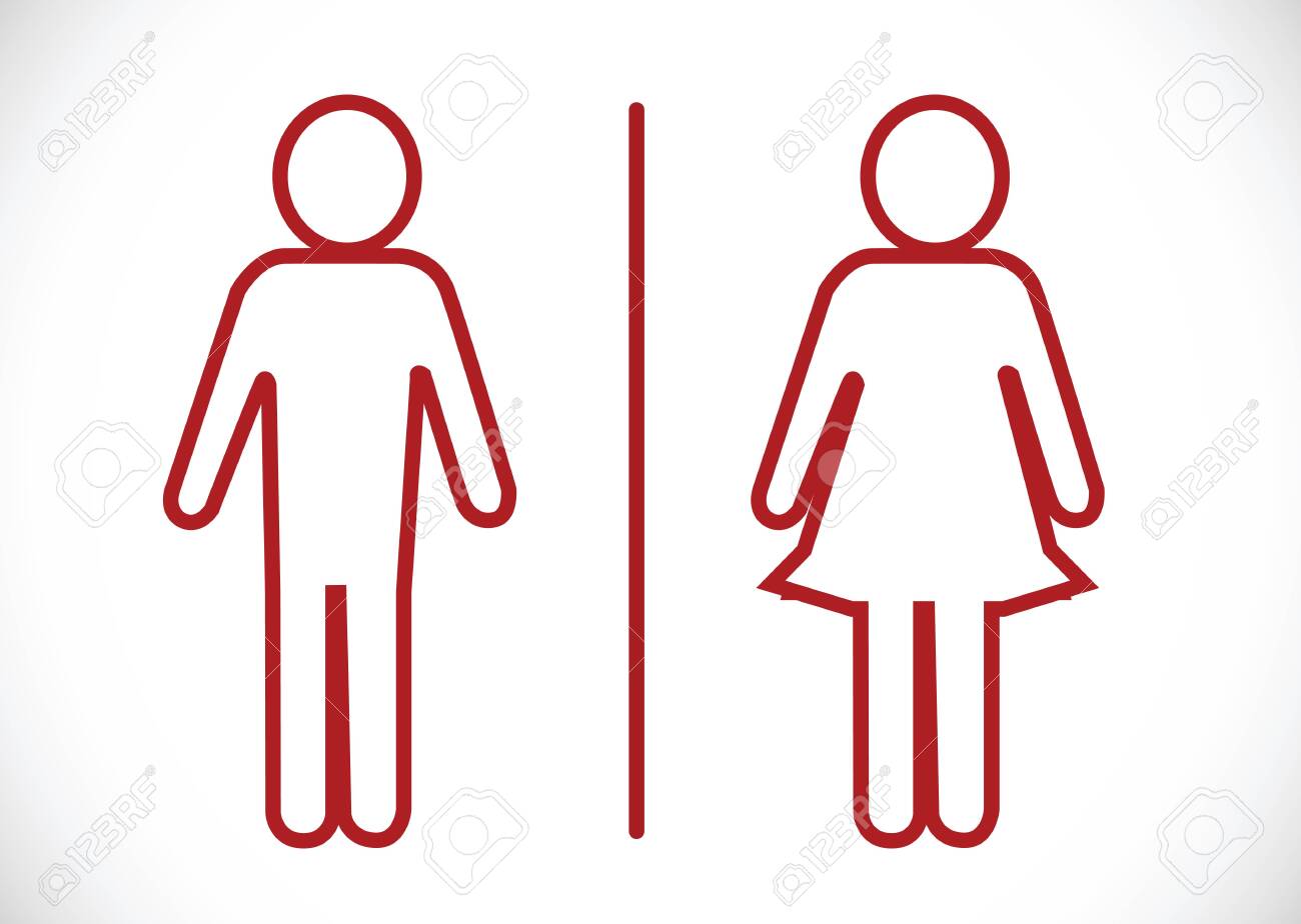 トイレのアイコンとピクトグラムの男性女性の記号のイラスト素材 ベクタ Image