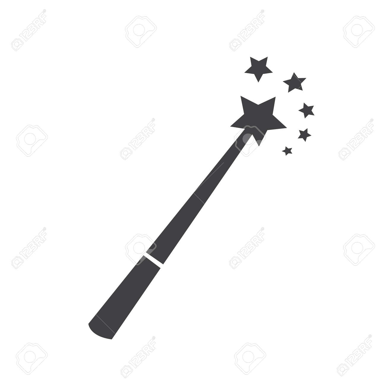 魔法の杖のアイコンのイラスト素材 ベクタ Image