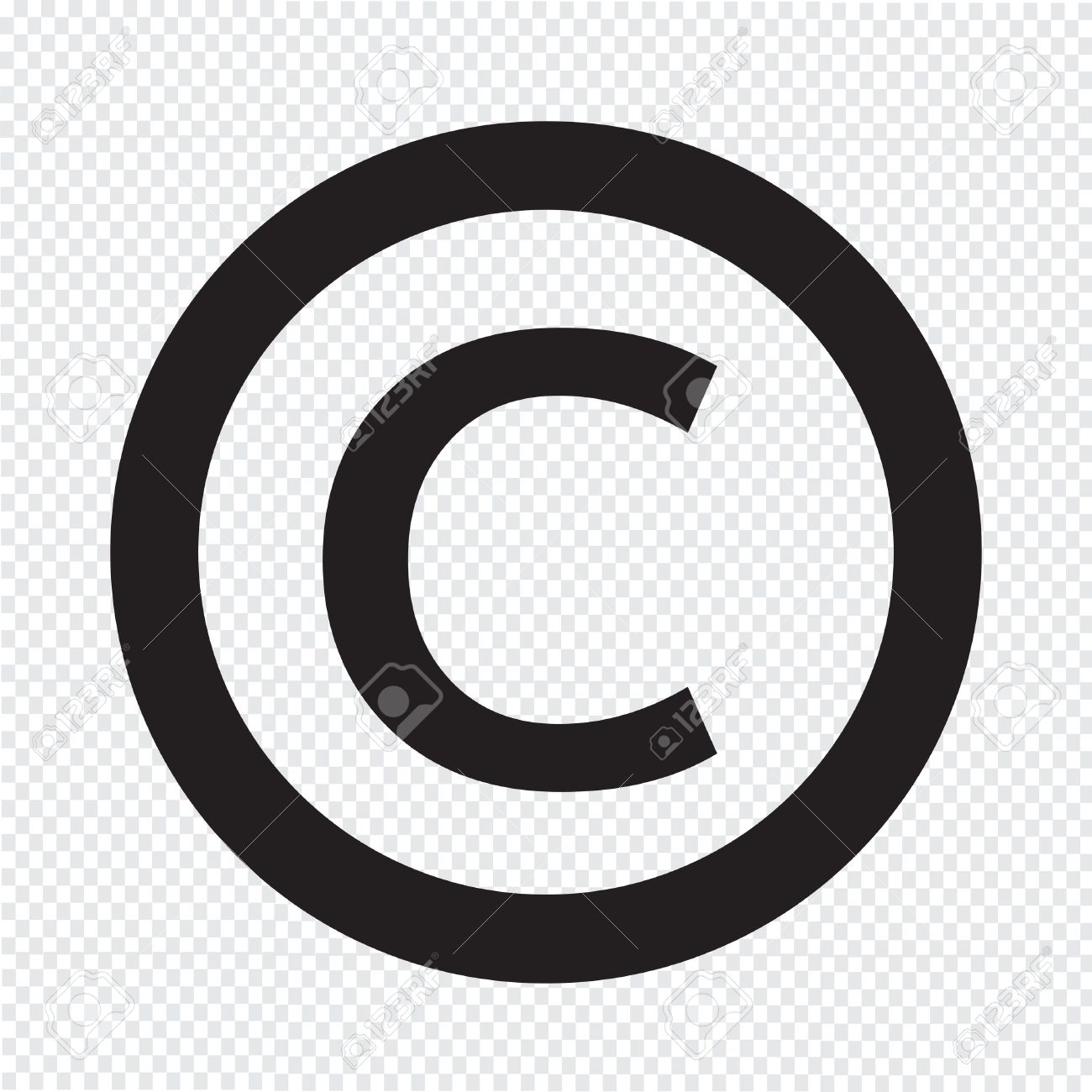 icono de símbolo de copyright ilustraciones vectoriales clip art