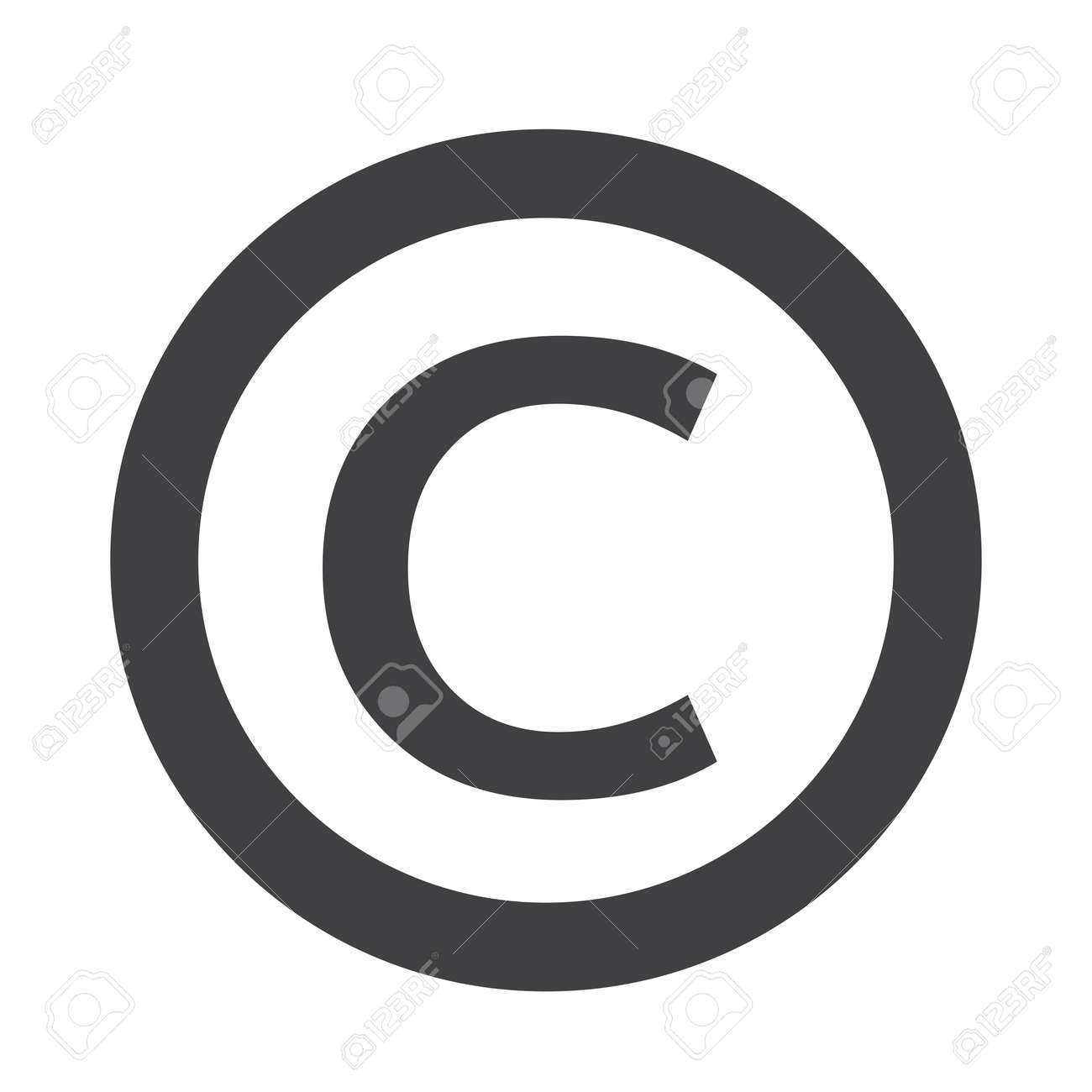 icono de símbolo de copyright ilustraciones vectoriales clip art