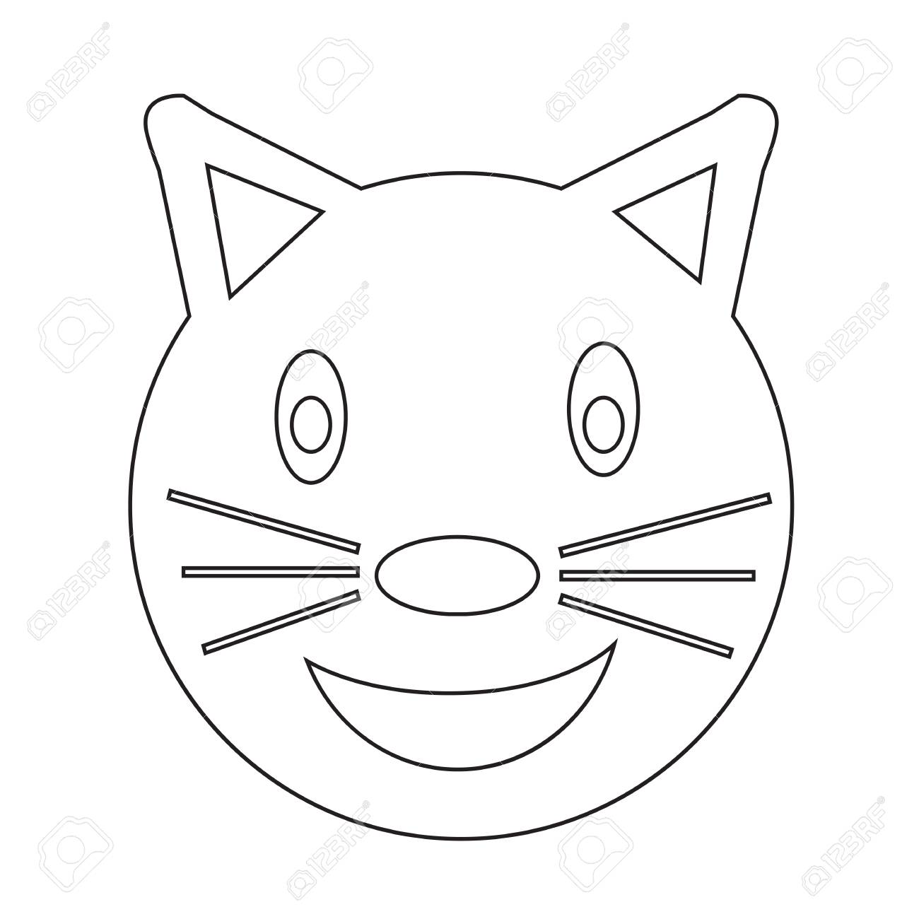 猫の顔の感情アイコン イラスト サイン デザインのイラスト素材 ベクタ Image 猫の顔の感情アイコン イラスト サイン デザインのイラスト素材 ベクタ Image