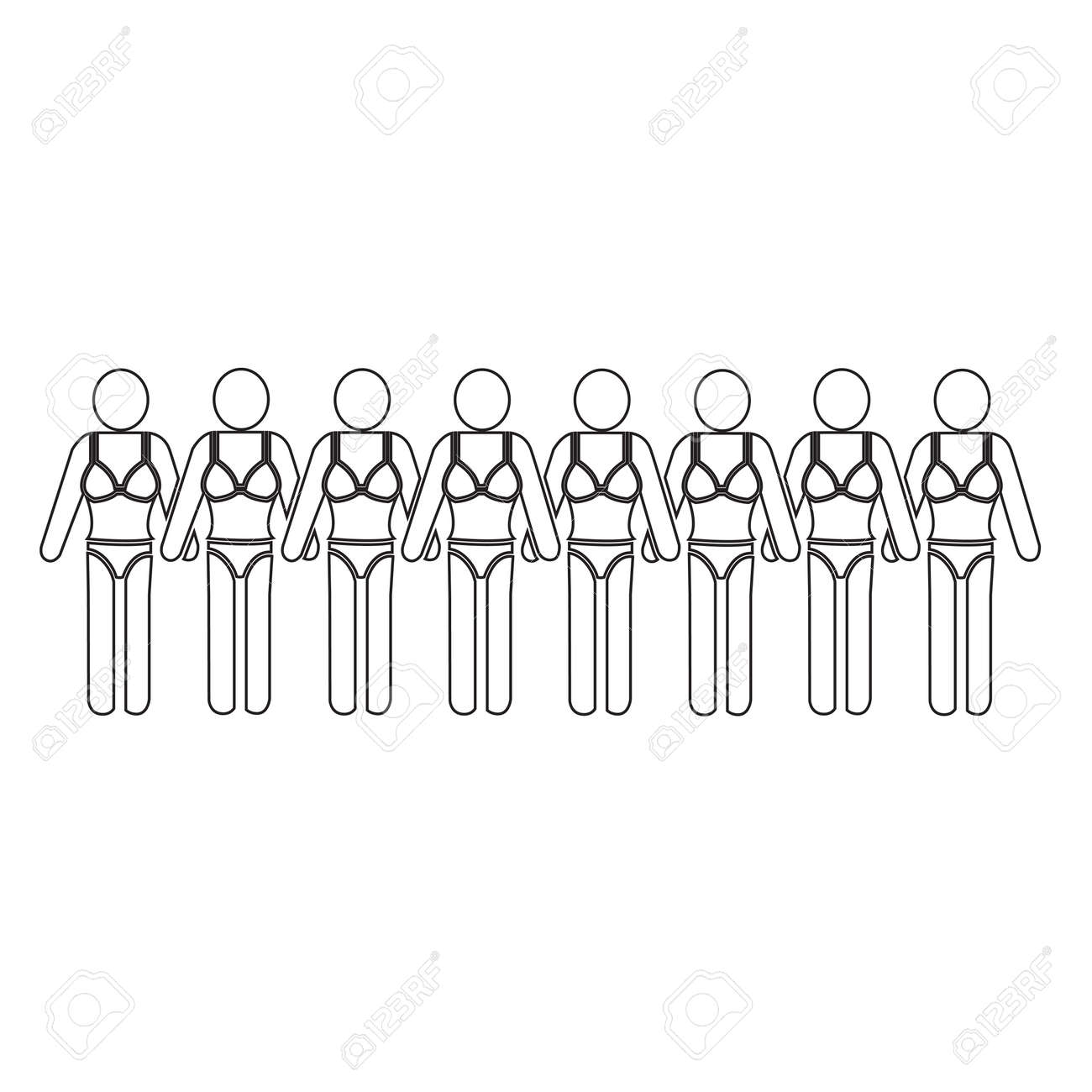 スイミング スーツ人アイコン イラスト デザインのイラスト素材