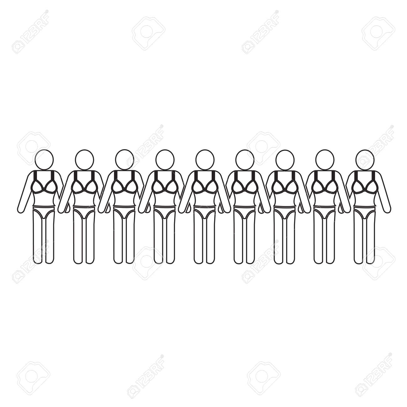 スイミング スーツ人アイコン イラスト デザインのイラスト素材