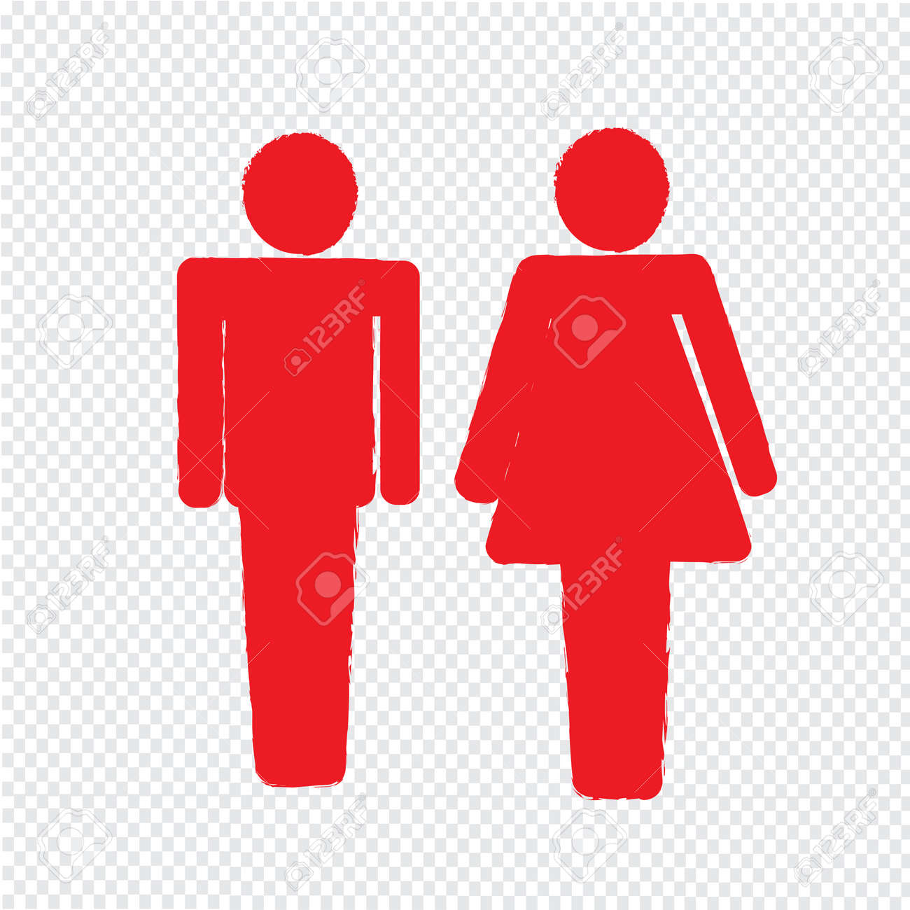 男性と女性の人アイコン イラスト デザインのイラスト素材 ベクタ Image