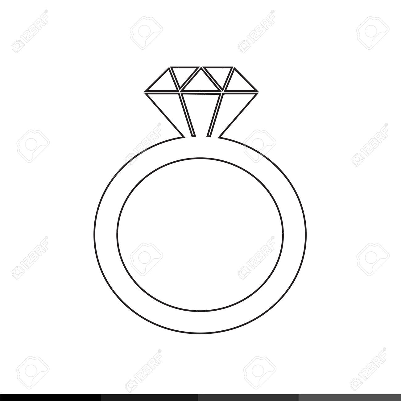 ダイヤモンド リング アイコン イラスト デザインのイラスト素材 ベクタ Image