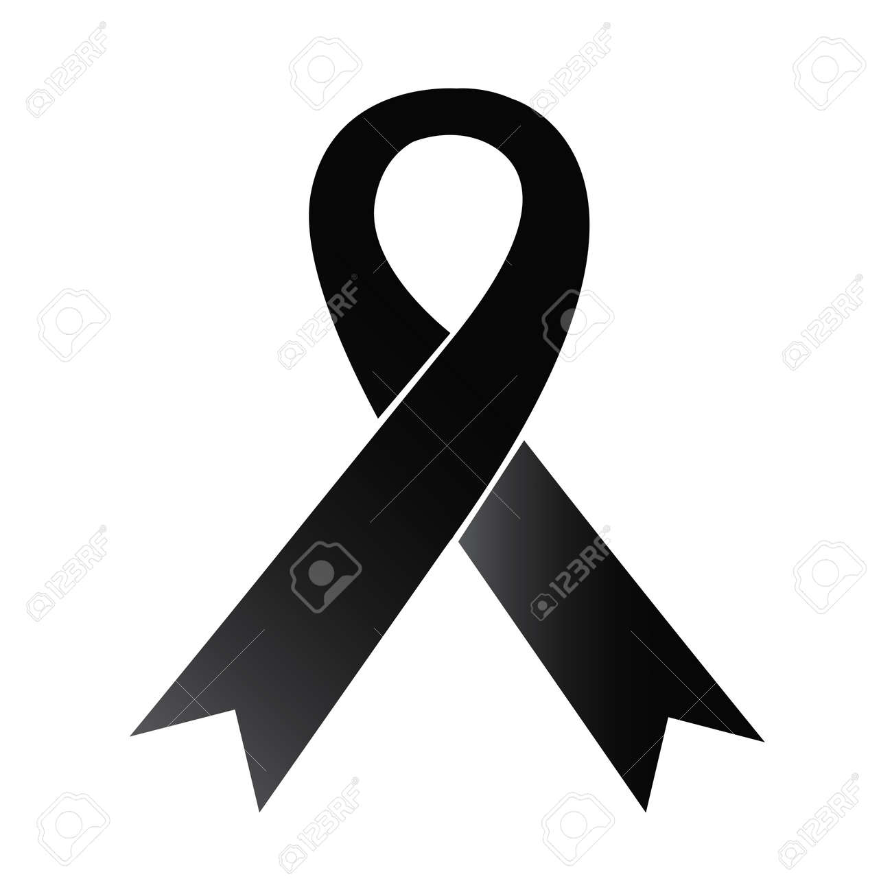 黒リボンのアイコン ベクトル図 のイラスト素材 ベクタ Image