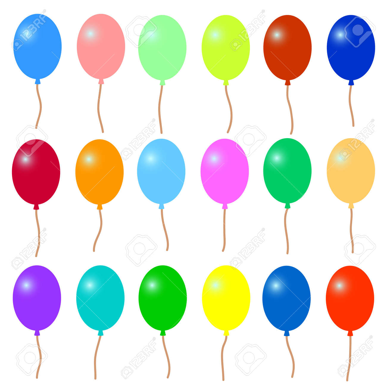 カラフルな風船がたくさん のイラスト素材 ベクタ Image