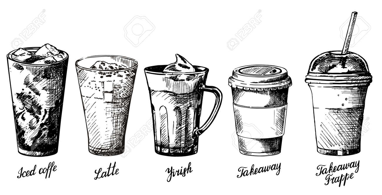 Vector Vintage Hand Drawn Illustration Of Different Types Vector Vintage Hand Drawn Illustration Of Different Types
