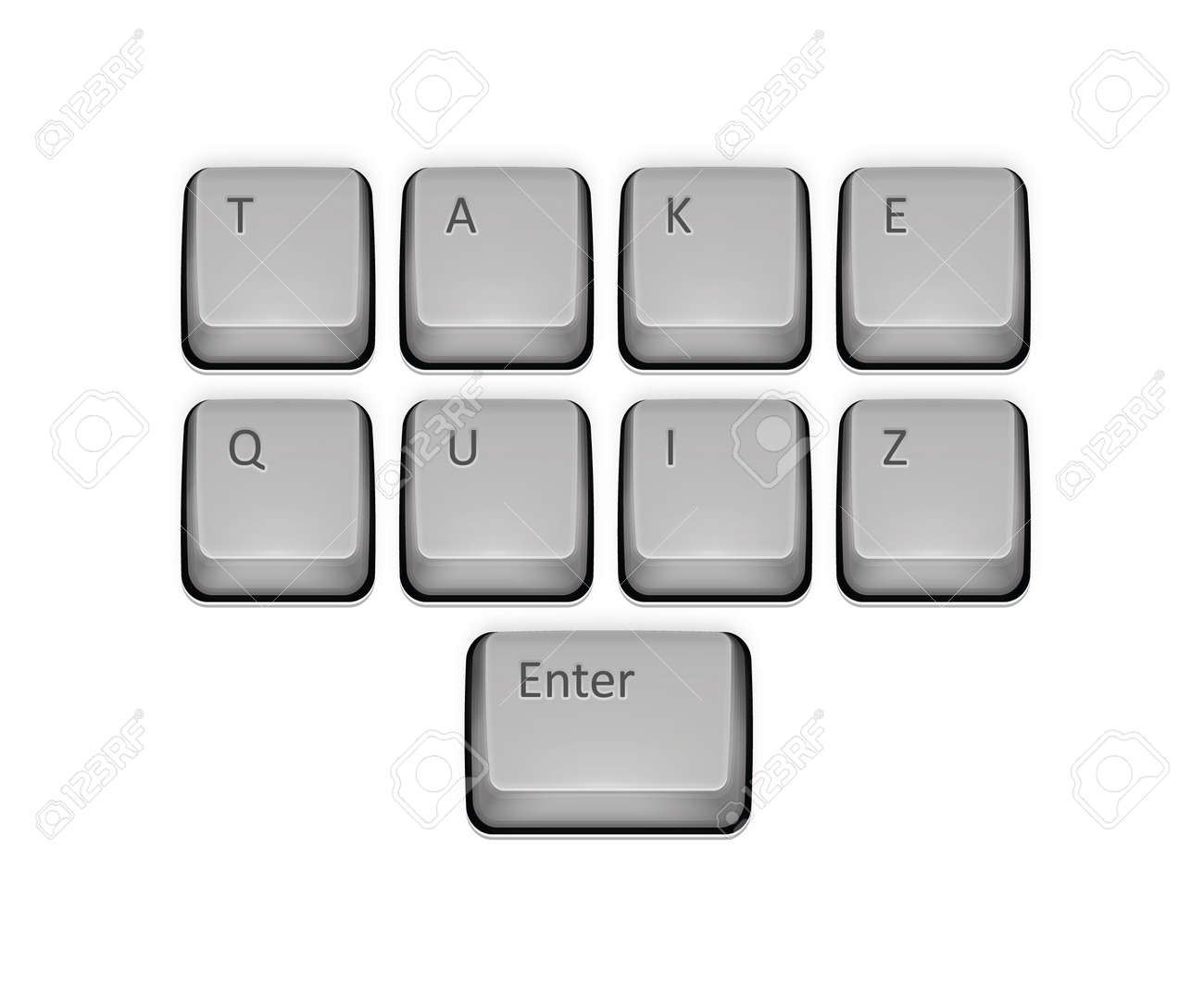 キーボードのフレーズをクイズを取るし キーを入力します ベクトルの概念図 のイラスト素材 ベクタ Image