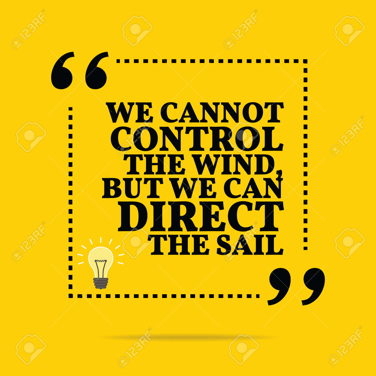 Citation De Motivation Inspiree Nous Ne Pouvons Pas Controler Le Vent Mais Nous Pouvons Diriger La Voile Conception A La Mode Simple Clip Art Libres De Droits Svg Vecteurs Et