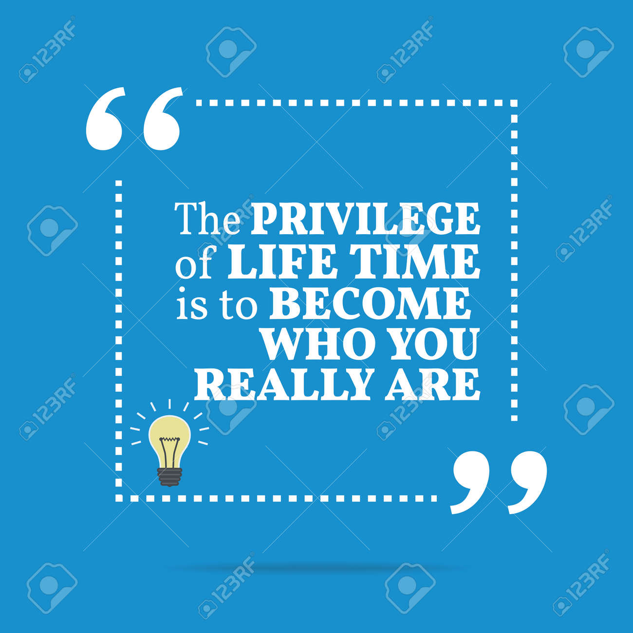 Citation De Motivation Inspiree Le Privilege De La Duree De Vie Est De Devenir Qui Vous Etes Vraiment Conception A La Mode Simple Clip Art Libres De Droits Vecteurs Et Illustration
