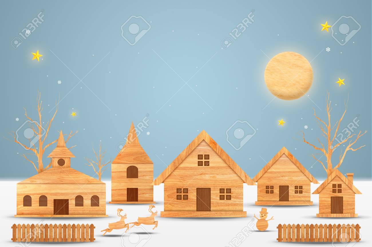 クリスマス 夜 家 イラスト Hōmuaidea