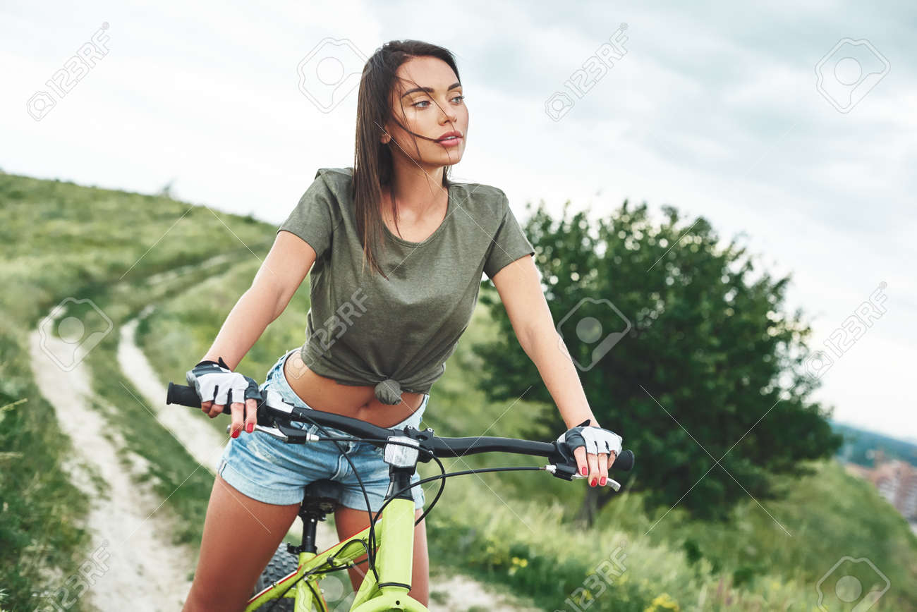 woman on a bike