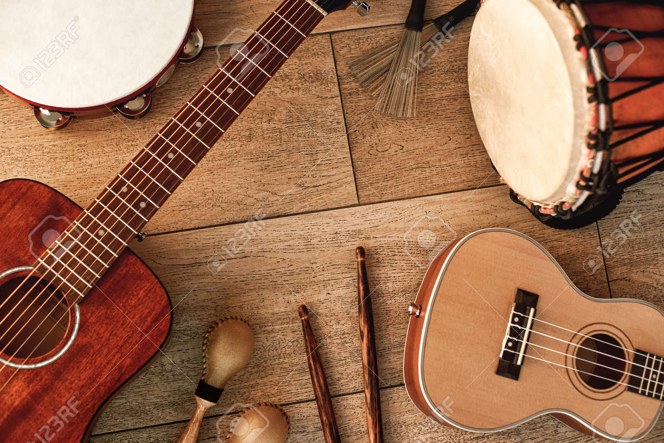 wooden music set