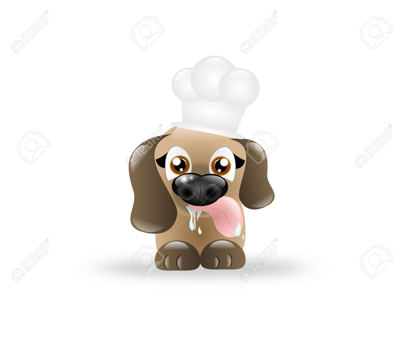 dog with chef hat
