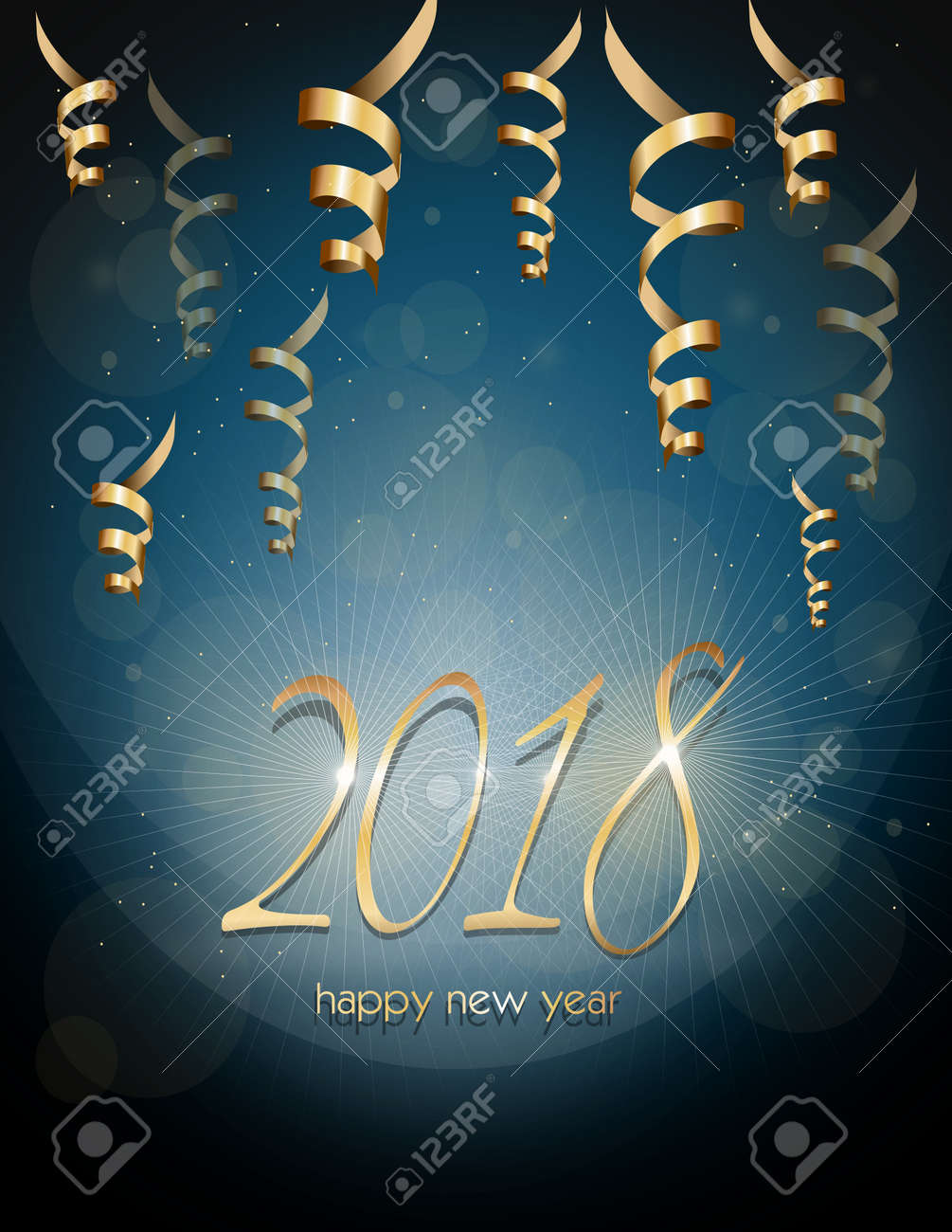 illustrazione di biglietto di auguri per il felice anno nuovo 2018 Archivio Fotografico Illustrazione di biglietto di auguri per il felice anno nuovo 2018 Archivio Fotografico - 85423377