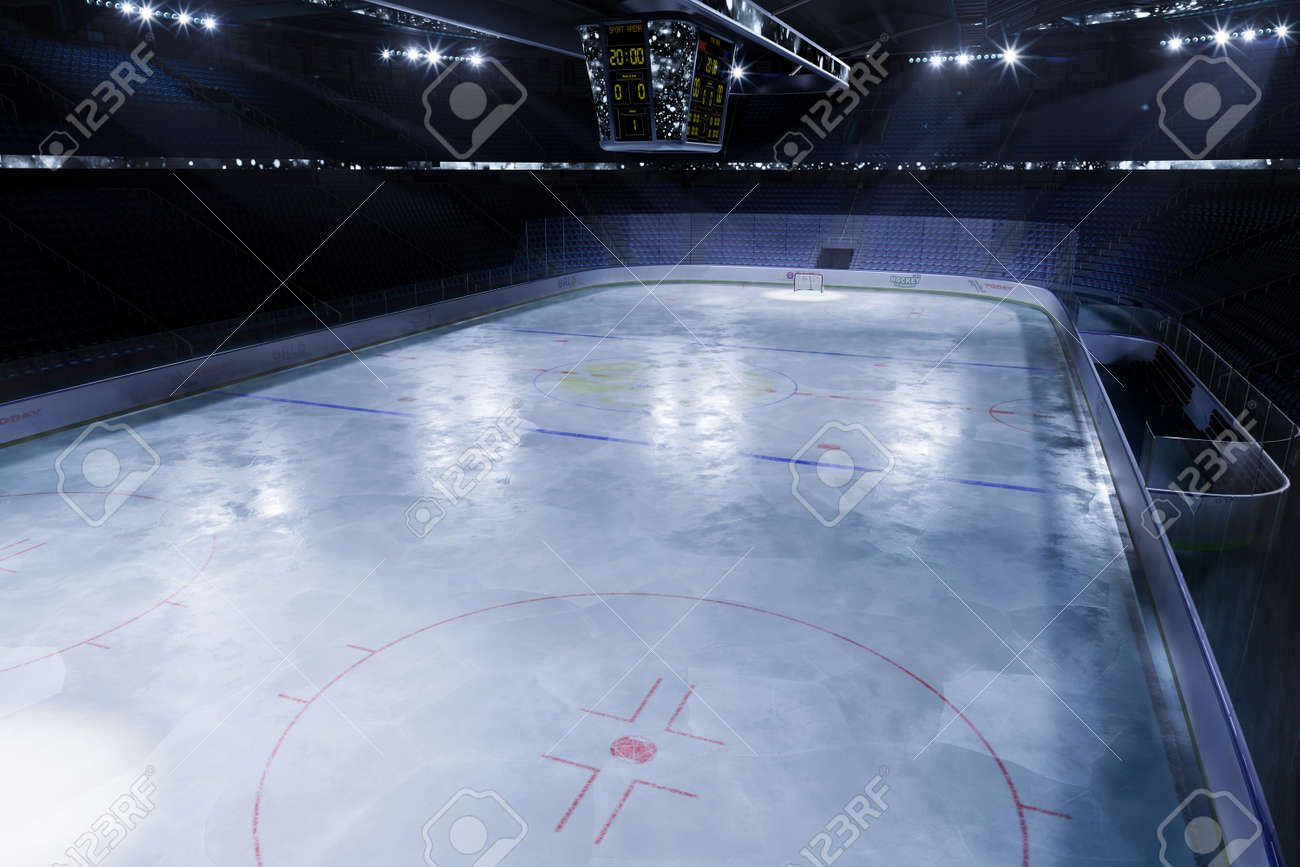 empty hockey arena in 3d render illustration - 157639433 empty hockey arena in 3d render illustration - 157639433