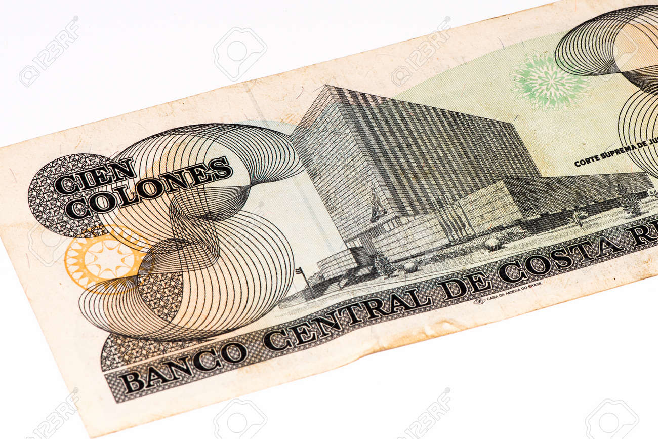 100 コスタリカ コロン紙幣。コロンは、コスタリカの国の通貨の写真素材・画像素材 Image 61851005