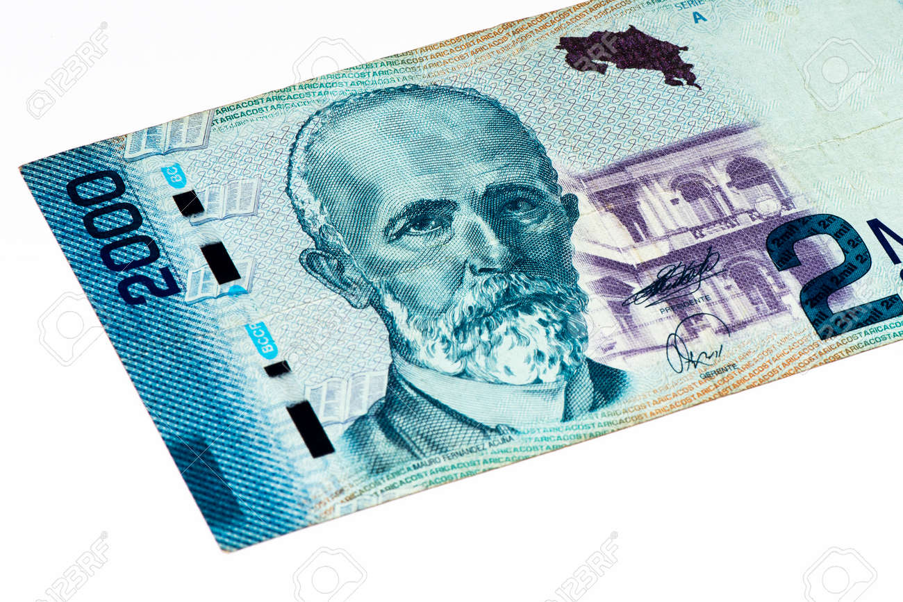 2000 コスタリカ コロン紙幣。コロンは、コスタリカの国の通貨の写真素材・画像素材 Image 61850724