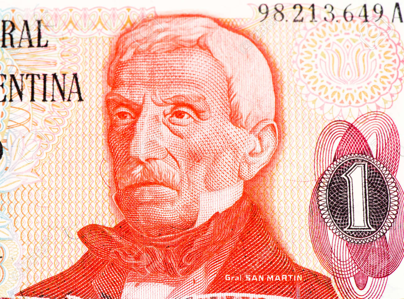 1 アルゼンチン ペソ紙幣。アルゼンチンのペソはアルゼンチンの国の通貨の写真素材・画像素材 Image 61844539