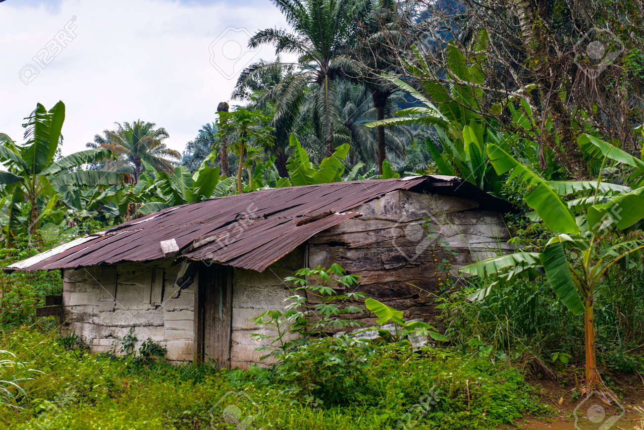 小さな貧しい人々 はほとんどアフリカ人が住むの家を破壊しました の写真素材 画像素材 Image