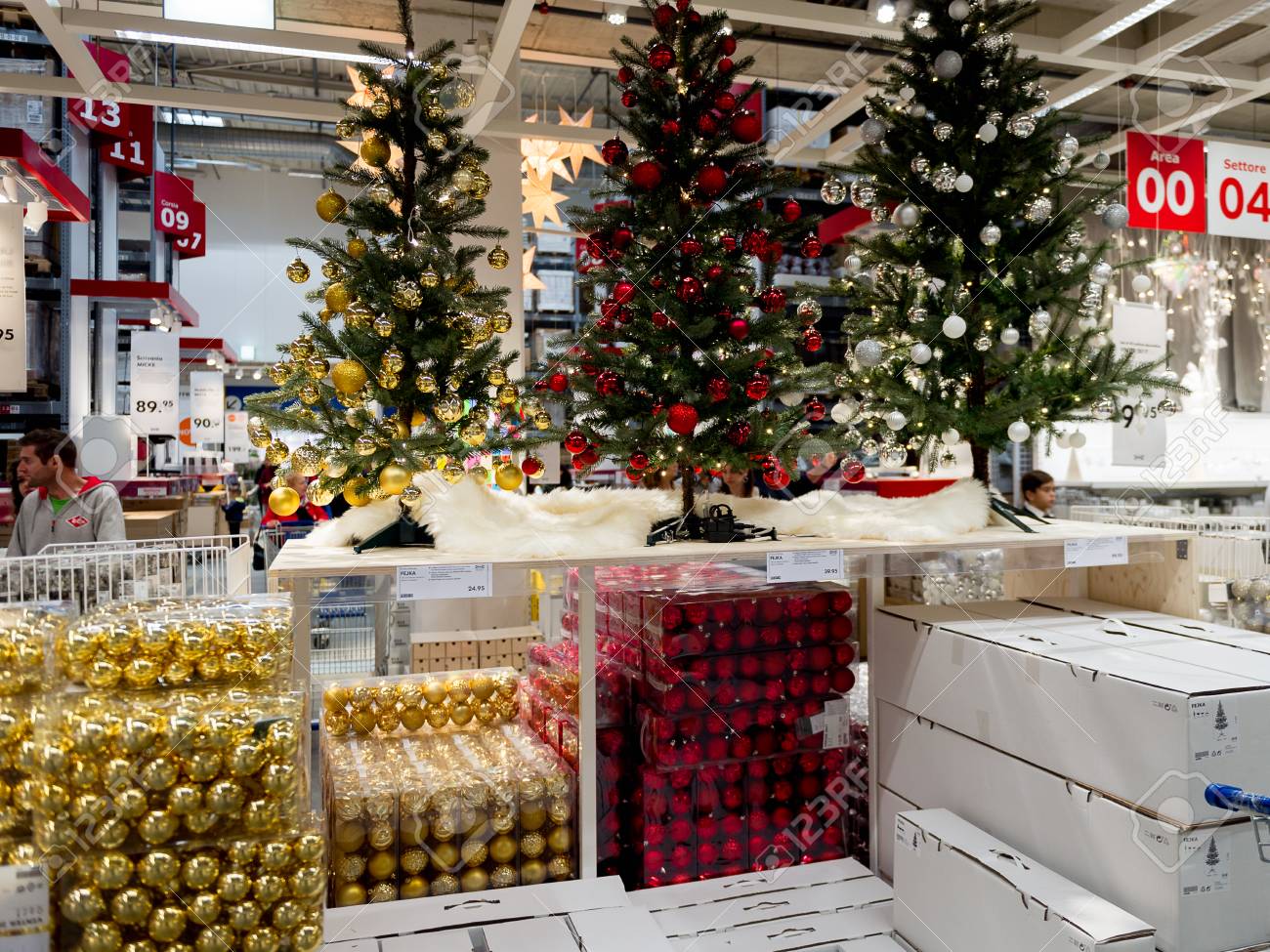 Lugano Switzerland Nov 4 2017 Christmas Tree In The Ikea Shop In Lugano Switzerland The Company Was Found In Sweden In 1943 Stock Photo Picture And Royalty Free Image Image 113979834