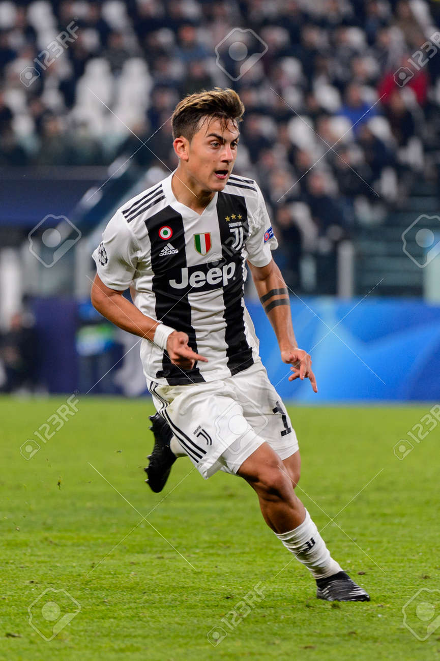 Turin - Nov 7, 2018: Paulo Dybala 10. Juventus - Manchester United