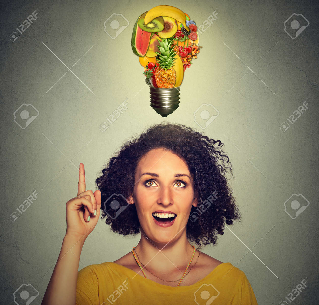 eating healthy idea and diet tips concept closeup portrait headshot
