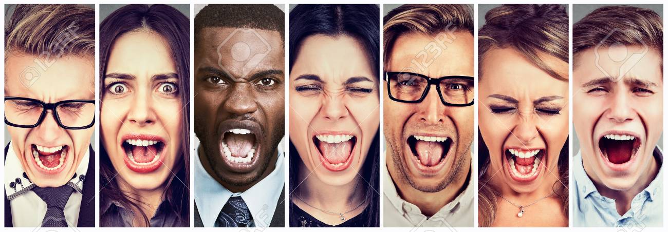 Group Of Angry People Screaming Stock Photo Picture And Royalty Free Image Image