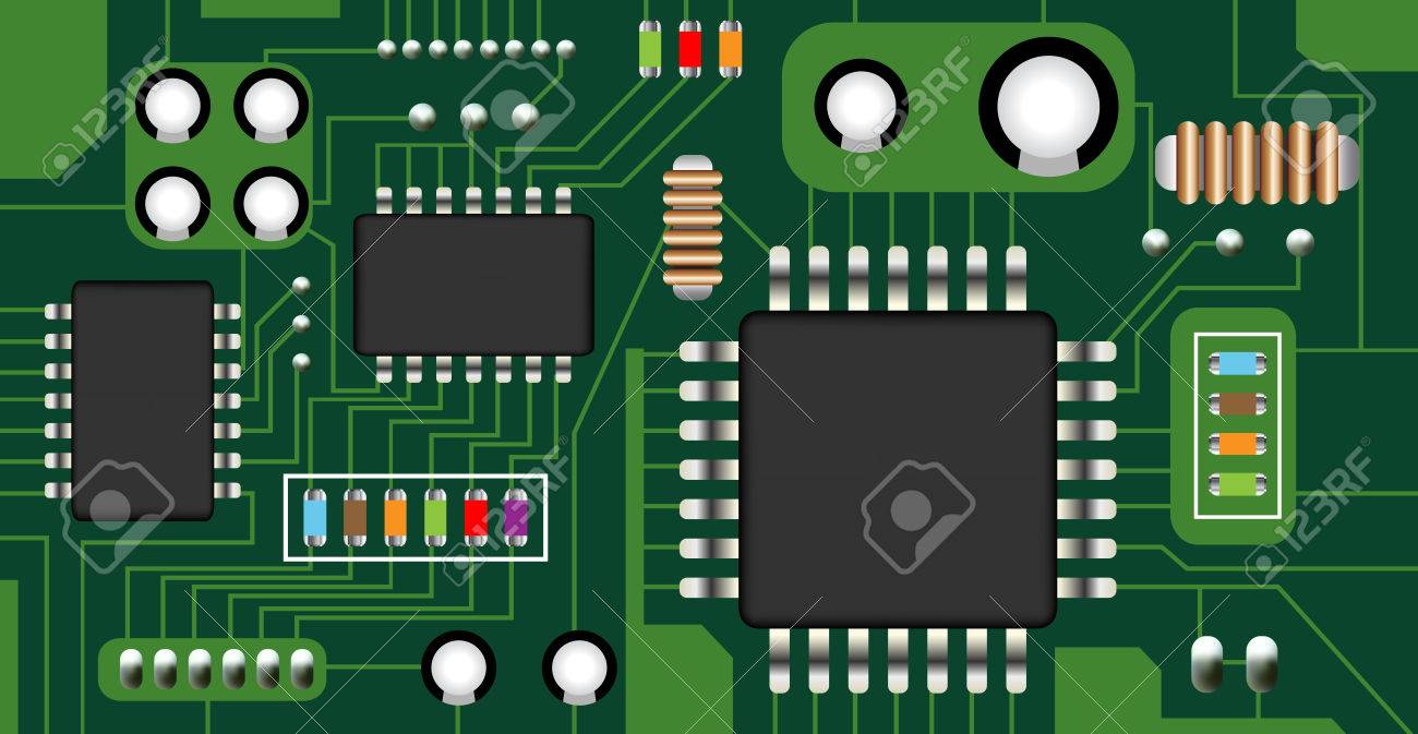 電子回路基板のベクトル のイラスト素材 ベクタ Image