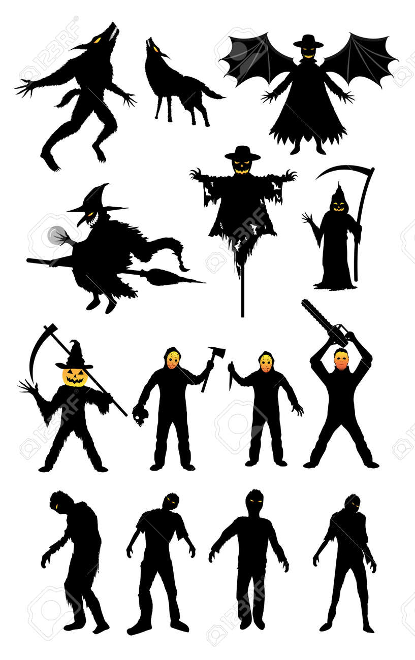 ハロウィン モンスター ゾンビ連続殺人犯が設定のイラスト素材 ベクタ Image ハロウィン モンスター ゾンビ連続殺人犯が設定のイラスト素材 ベクタ Image