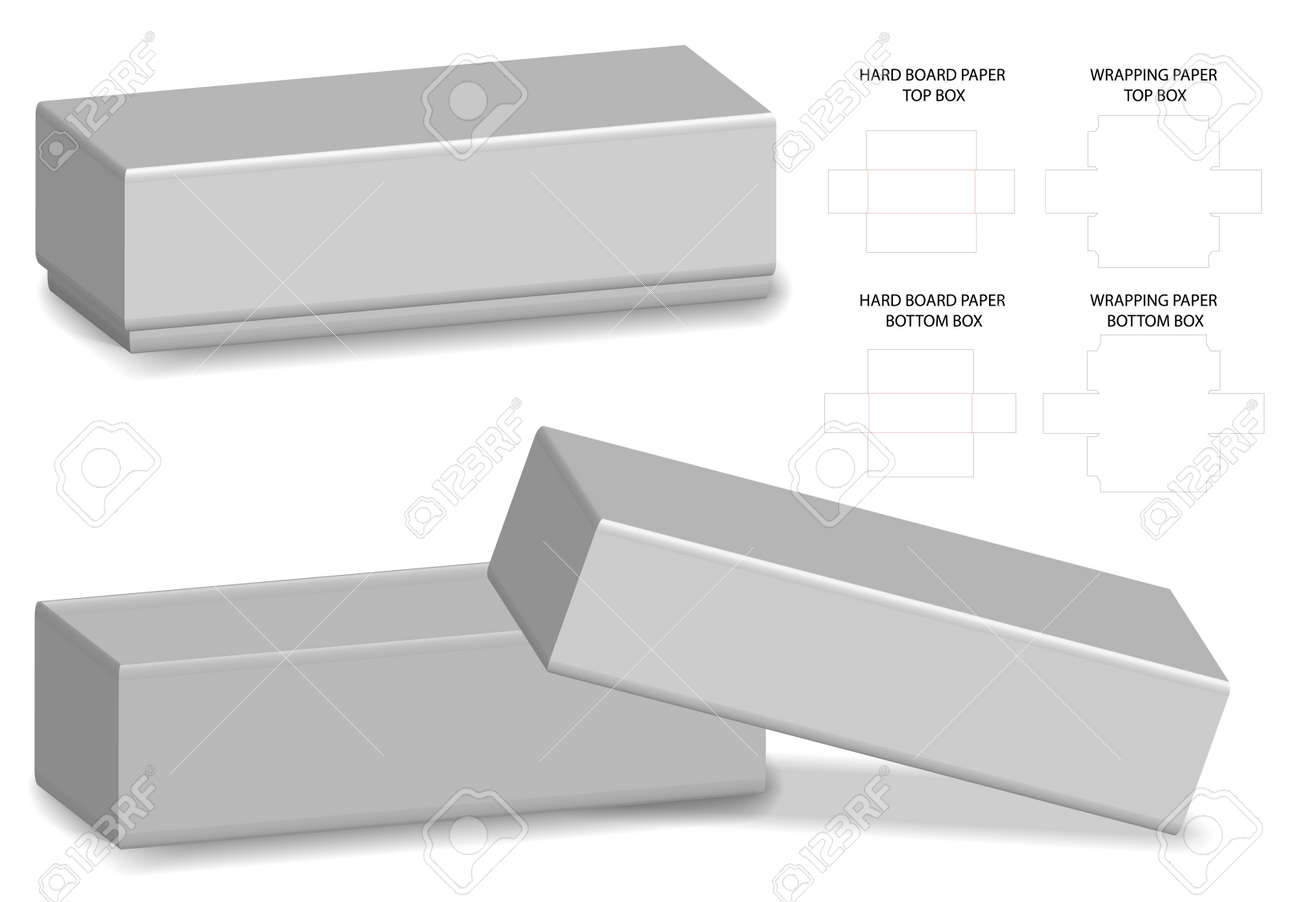 Download Rigid Box Packaging Die Cut Template 3d Mockup Royalty Free Cliparts Vectors And Stock Illustration Image 102318670 PSD Mockup Templates