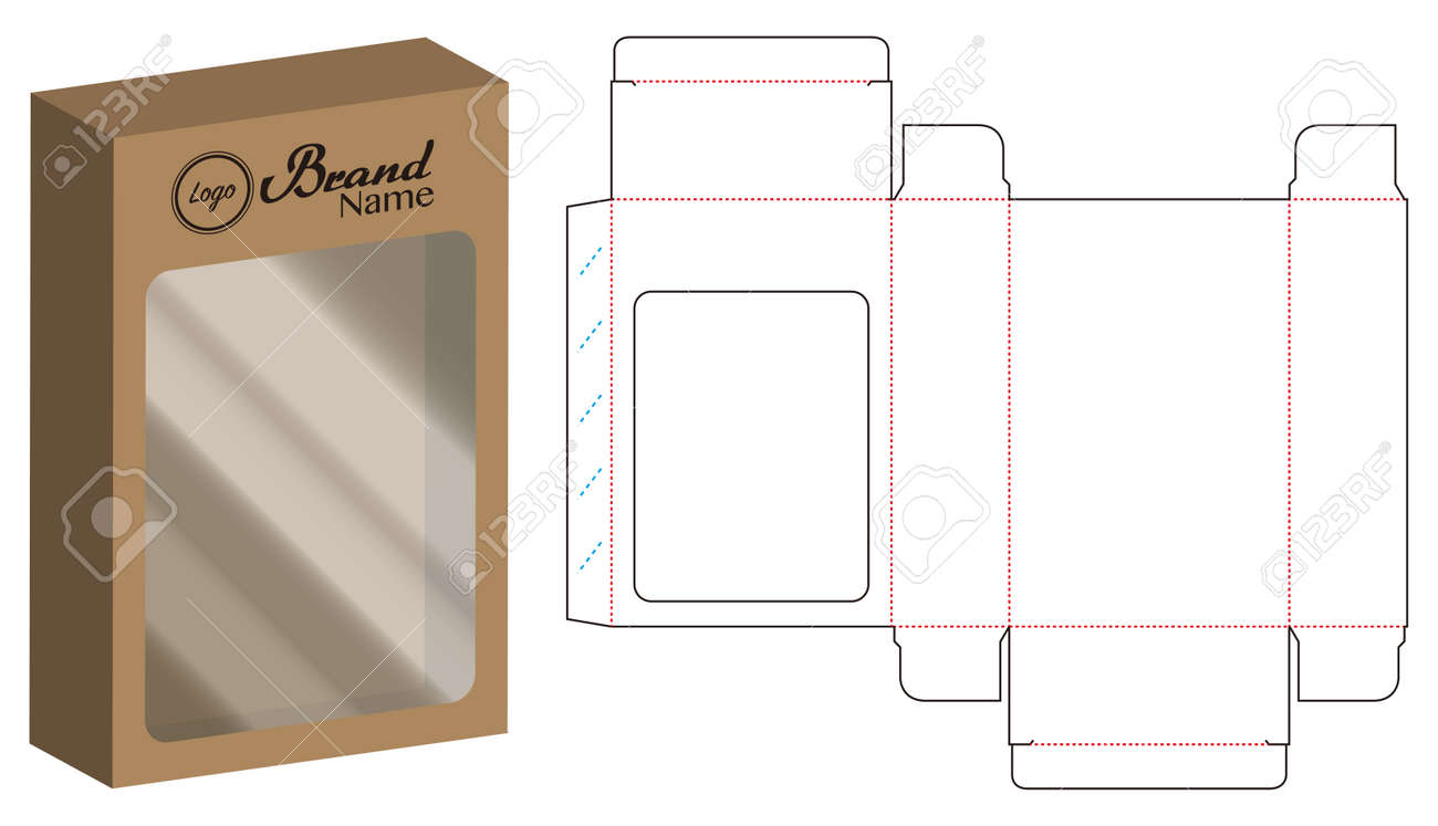 Dvd Paper Packaging Box Die Cut Line Template Royalty Free Cliparts Vectors And Stock Illustration Image