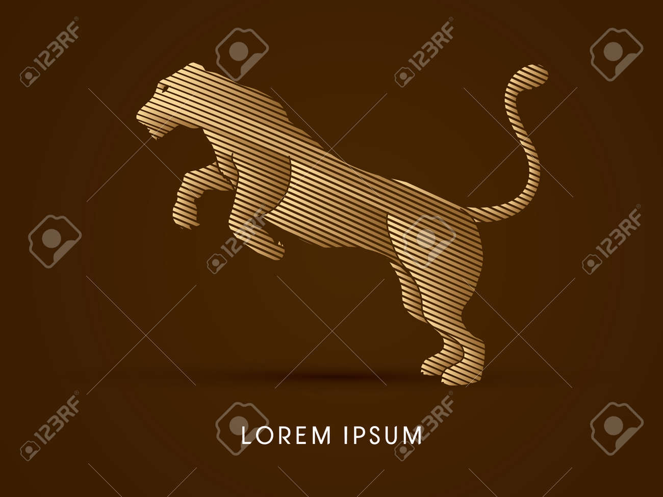 豹やライオン ジャンプ黄金ライン グラフィック ベクトルを使用して設計 のイラスト素材 ベクタ Image 豹やライオン ジャンプ黄金ライン グラフィック ベクトルを使用して設計 のイラスト素材 ベクタ Image