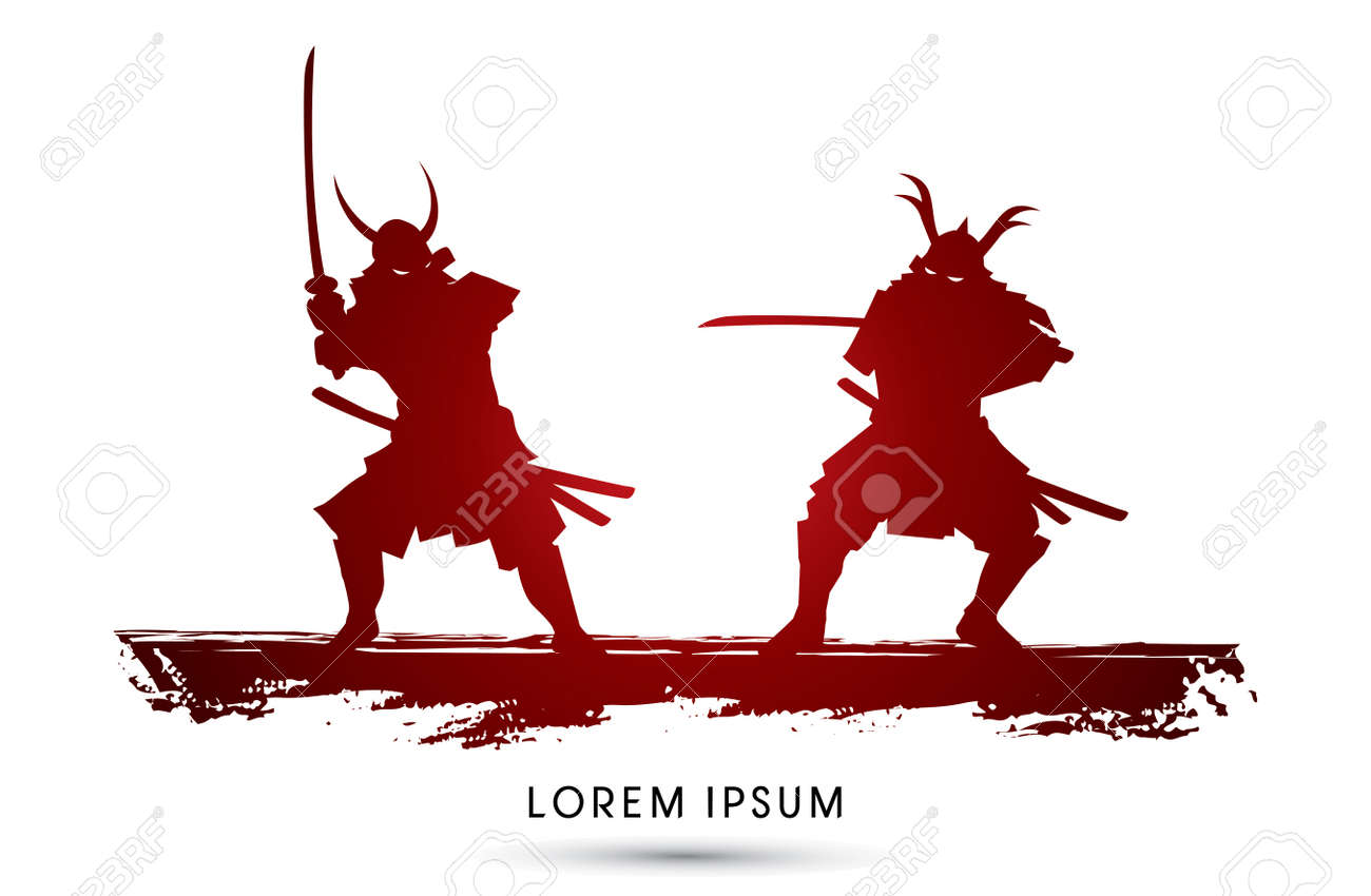 戦国大戦剣 グラフィック ベクトルを戦うために準備ができてのイラスト素材 ベクタ Image