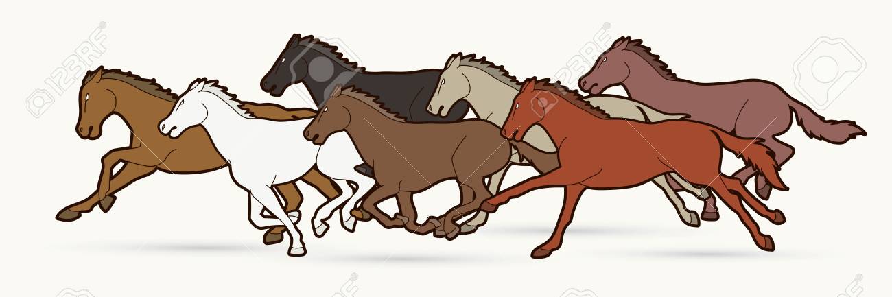 running horse cartoon