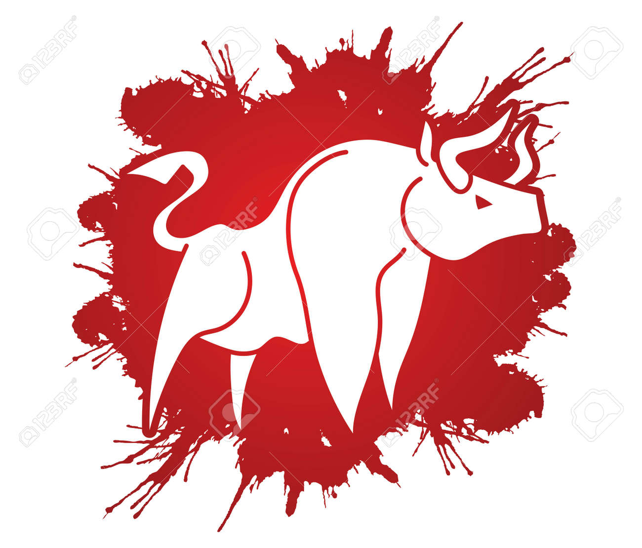 Bull Charging, Bull Attack Graphic Vector Royalty Free SVG, Cliparts,  Vectors, and Stock Illustration. Image 123027682., image size:1300x1110
