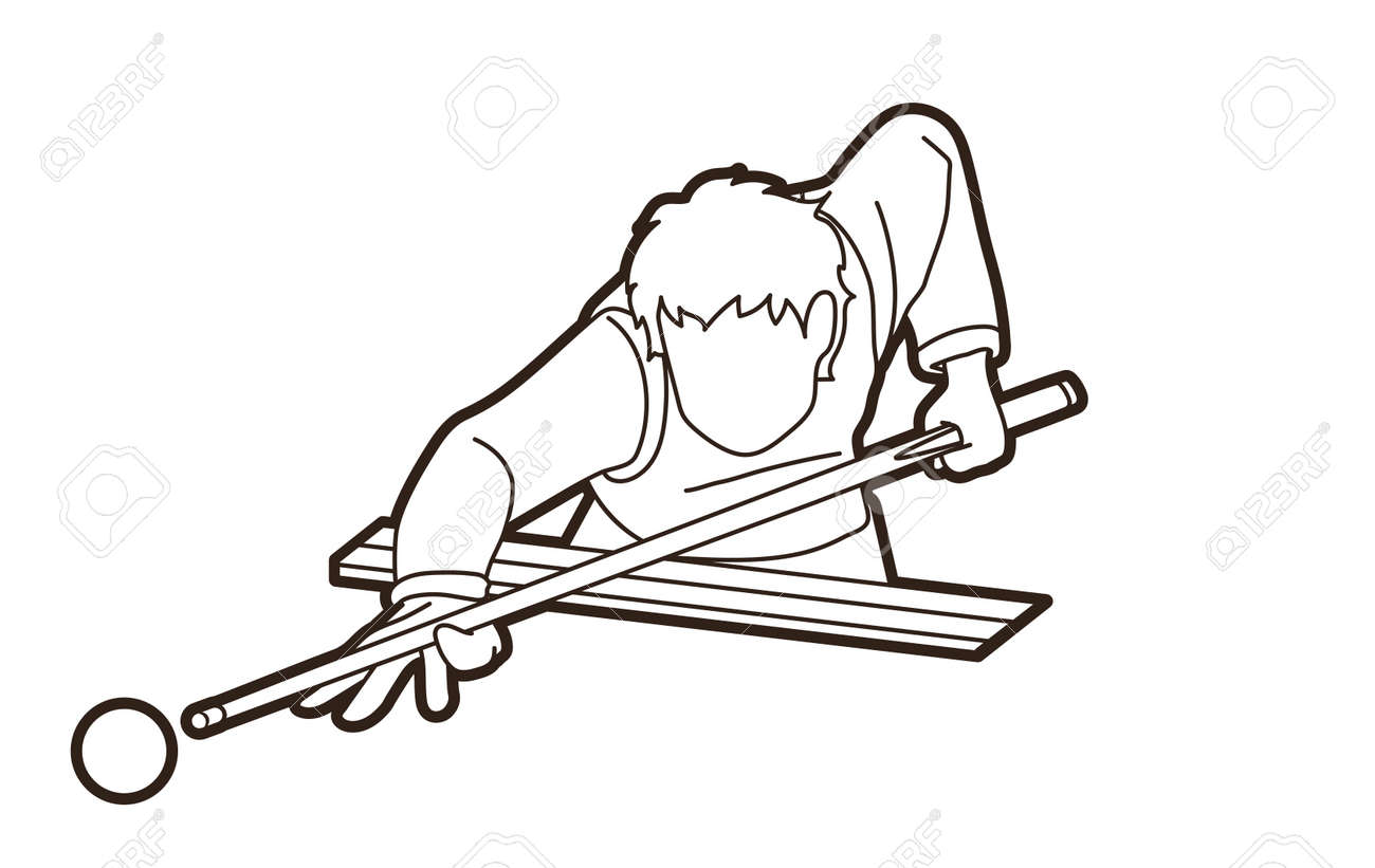 Snooker Sport Action Cartoon Graphic Vector Royalty Free SVG, Cliparts,  Vectors, and Stock Illustration. Image 125071655., image size:1300x821
