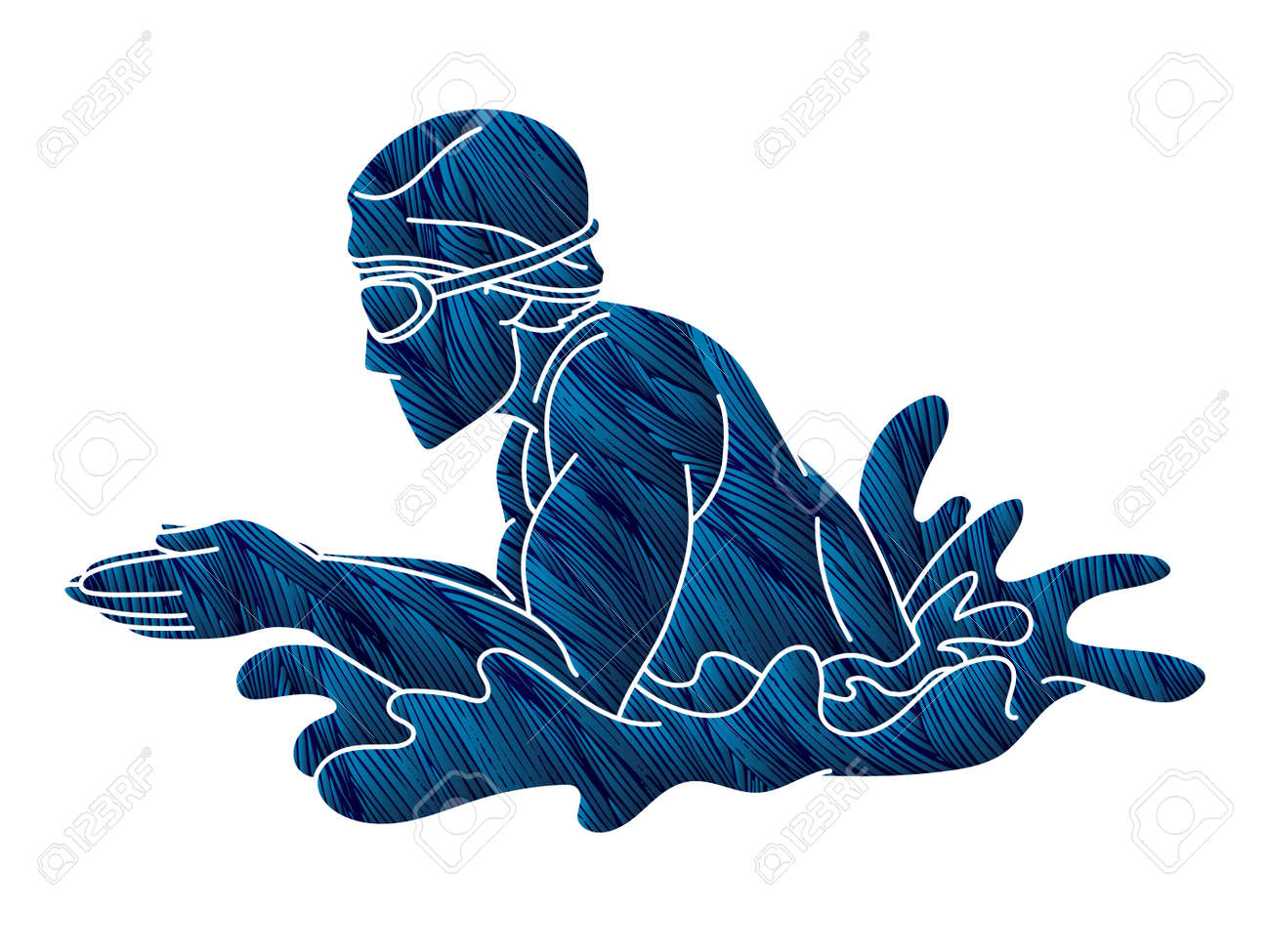 Male Swimming Sport Swimmer Action Cartoon Graphic Vector Royalty Free SVG,  Cliparts, Vectors, and Stock Illustration. Image 186594323.