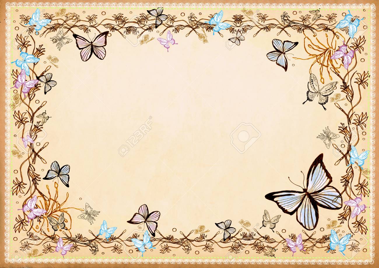 pics Vintage Fondos De Mariposas Y Flores 123rf