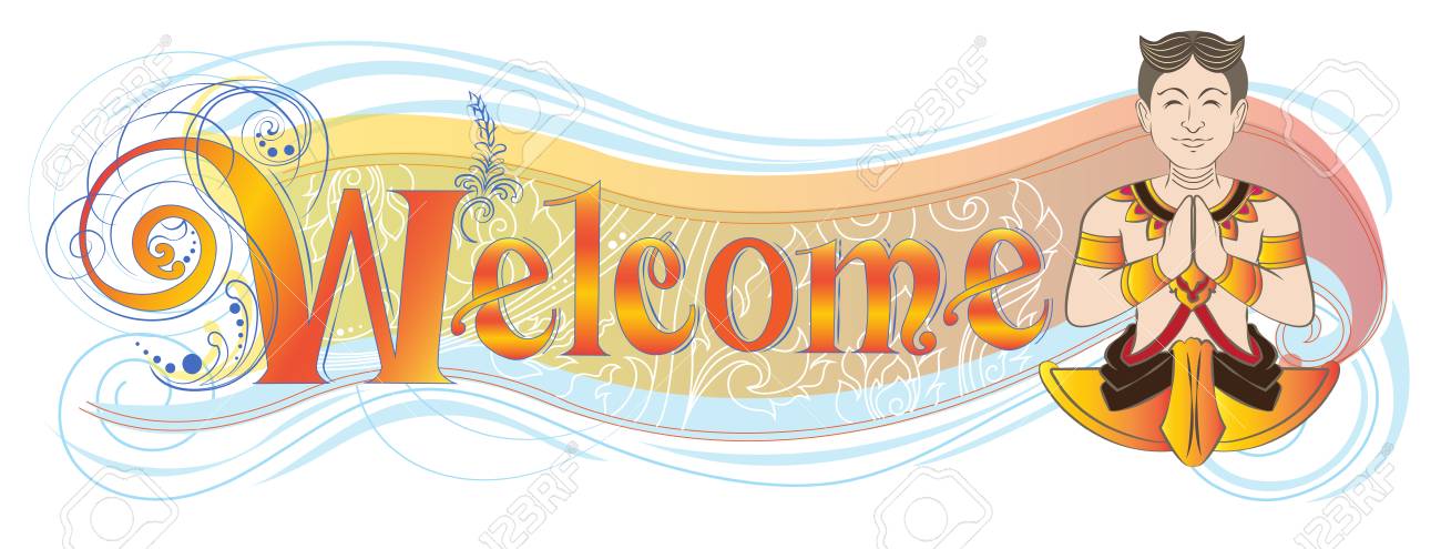 welcome banner or shop sign has asian hello acting symbol meaning royalty free cliparts vectors and stock illustration image 98945186 123rf com