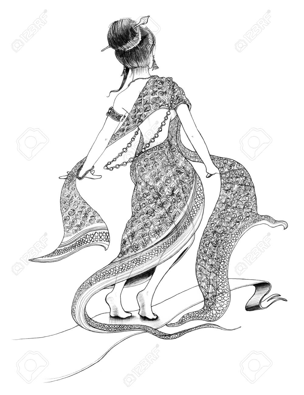 textile design sketch