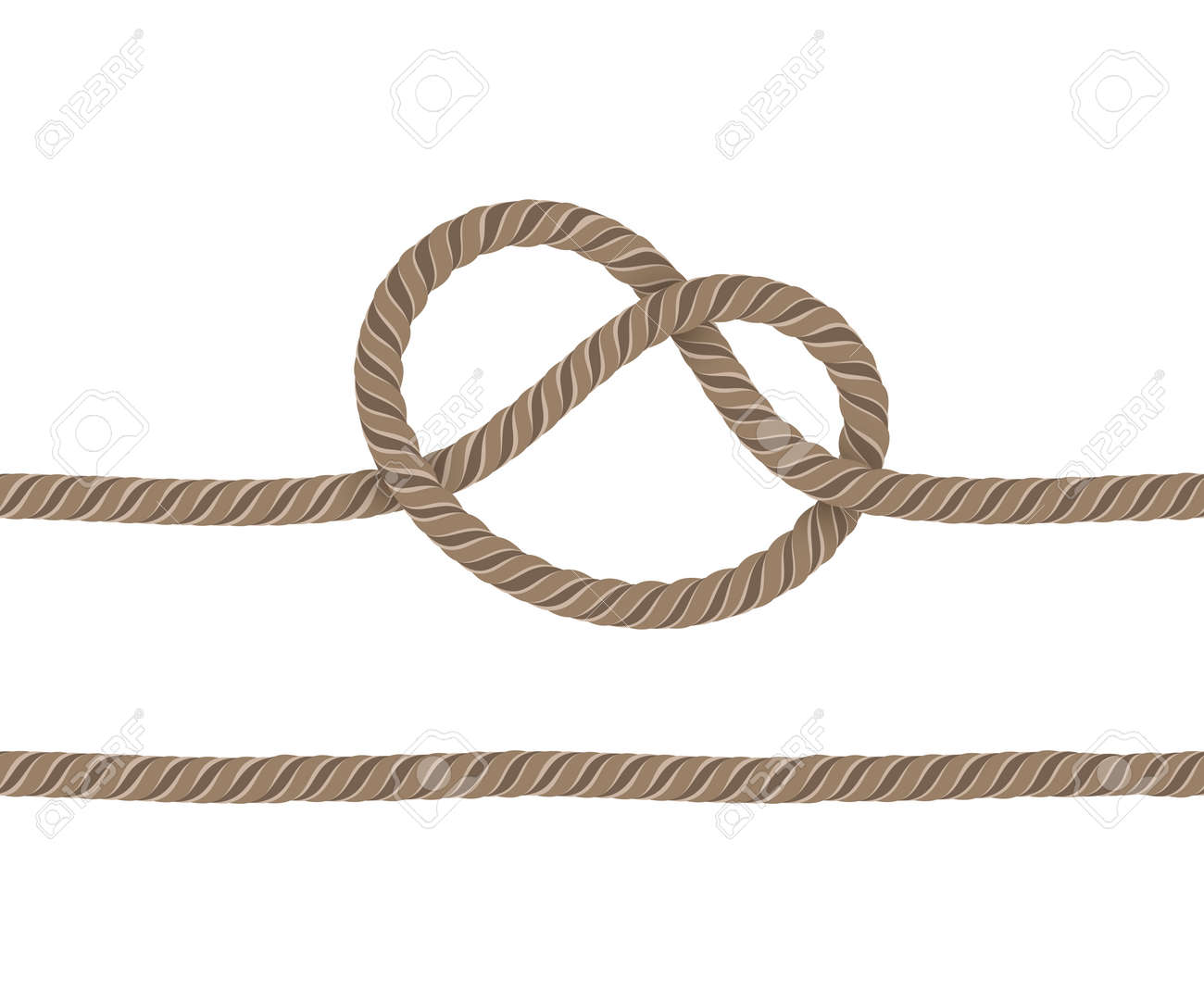 Rope Is Knotted And A Straight Rope. Objects On A White Background. Ropes  Are Joined To Each Other. Royalty Free SVG, Cliparts, Vectors, and Stock  Illustration. Image 75950006., image size:1300x1083