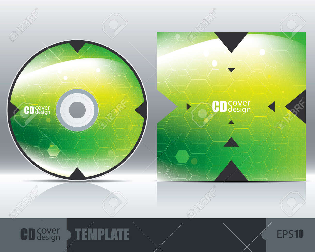 cd cover design template set 2 vector royalty free cliparts cd cover design template