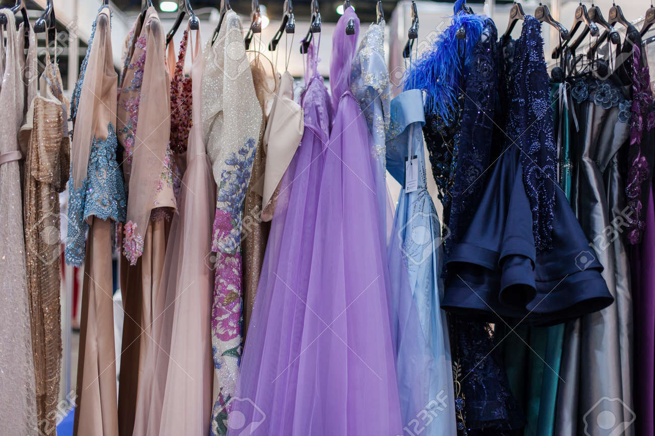 shiny evening gowns