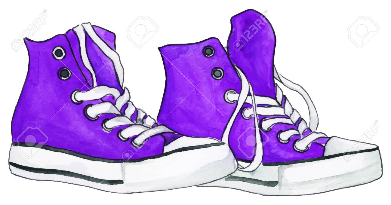 chaussures violettes